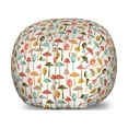 thumbnail image 1 of Mushroom Storage Toy Bag Chair, Autumn Themed Cartoonish Pattern with Colorful Abstracts Toadstools, Stuffed Animal Organizer Washable Bag, Small Size, Multicolor, by Ambesonne, 1 of 3