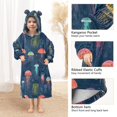 thumbnail image 3 of FORMRS Wearable Blanket Hoodie with Sleeves for Kids Cozy Flannel Sweatshirt, Cartoon Jellyfish Pattern, 3 of 7