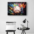 thumbnail image 5 of Baseball Wall Art Colorful Sport Poster Nature Poster Decoration Print on Canvas Pictures for Bedroom Artwork for Bathroom Vertical Wall Hanging, 5 of 6