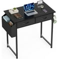 thumbnail image 1 of Computer Desk with Drawers, 32 Inch Gaming Desk Home Office Desk, Small Work Desk Simple Study Writing Table PC Desks with Drawer Storage Shelves for Living Room Bedroom Home Office, 1 of 6