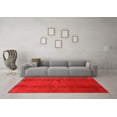 thumbnail image 3 of Ahgly Company Indoor Square Abstract Orange Modern Area Rugs, 7' Square, 3 of 4
