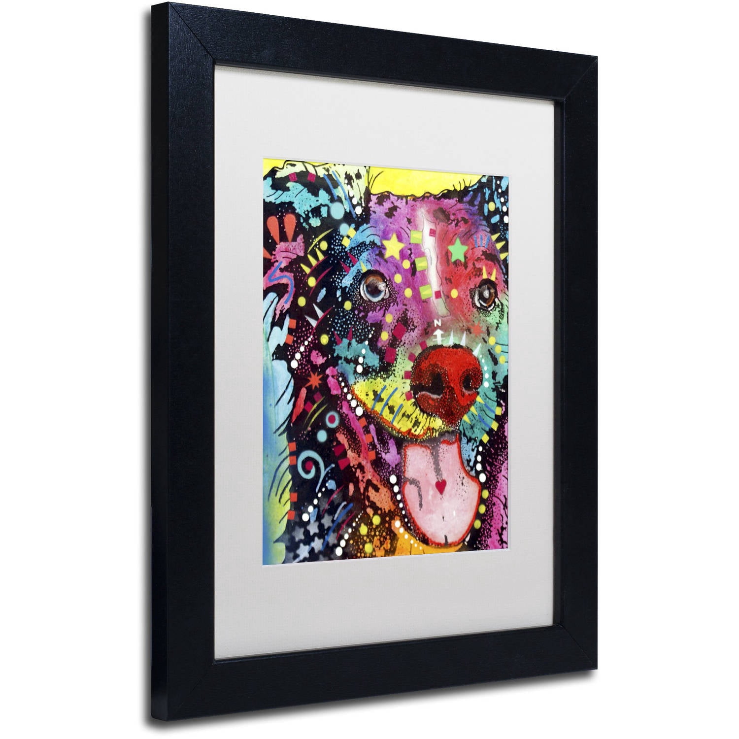 Trademark Fine Art "Dak 1" Canvas Art by Dean Russo, White Matte, Black Frame