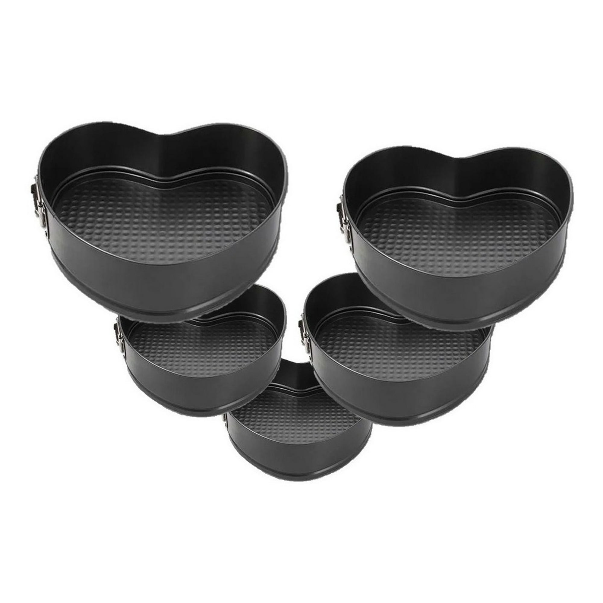 5 Moldes Corazón Antiadherente Para Torta Queque Repostería