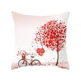 thumbnail image 4 of chaungfeng Valentine's Day Romantic Heart Tree and Bike Throw Pillow Cases Cushion Covers, Printed Pillow Case 18x18 Inch for Living Room Sofa Couch Car Bed Decor, 4 of 6