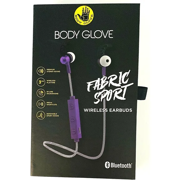 RHEA- Body Glove Fabric Sport Purp Bluetooth Earbuds