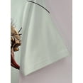 thumbnail image 4 of Men's 3D printed T-shirt, a weird mosquito, with a red bottle on the back, transparent wings, peculiar pattern, machine washable, soft fabric, fashionable design short-sleeved T-shirt, 4 of 6