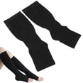 thumbnail image 3 of Breathable Black Compression Stockings With Elastic For Women, 3 of 8
