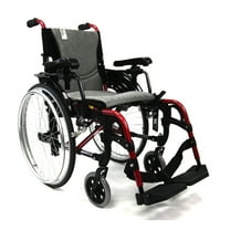 Karman S-305 Ergonomic Ultra Lightweight Manual Wheelchair with Quick Release Axles, Pearl Silver, 16" Seat Width