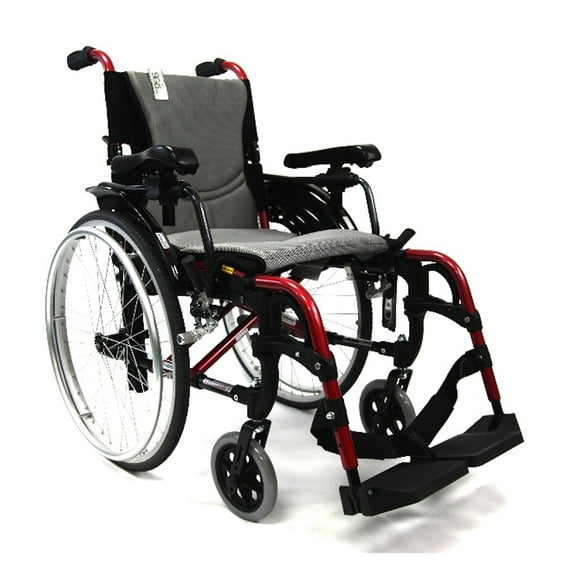 Karman S-305 Ergonomic Ultra Lightweight Manual Wheelchair with Quick Release Axles, Pearl Silver, 16" Seat Width