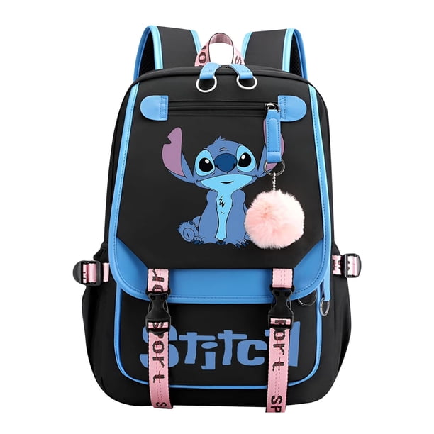 Vlemua Stitch Backpack, Back to School Stuff, 17" Stitch Lightweight Backpack for Fans, School Shoulder Bag for Students and Fans