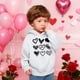 thumbnail image 5 of Sudadera con capucha y estampado de corazón de San Valentín, sudadera de manga larga para niños y niñas, chaqueta para niñas de talla mediana y grande., 5 of 7