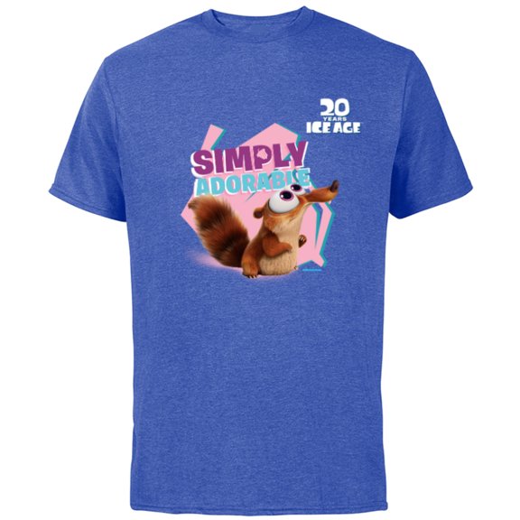 Ice Age Scrat Simply Adorable 20 Years Anniversary - Short Sleeve Cotton T-Shirt for Adults - Customized-Royal Heather