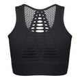 thumbnail image 3 of URMAGIC Push-up Mesh Sports Bras for Women-Front/Back Cutout Sexy Workout Yoga Crop Top, 3 of 6