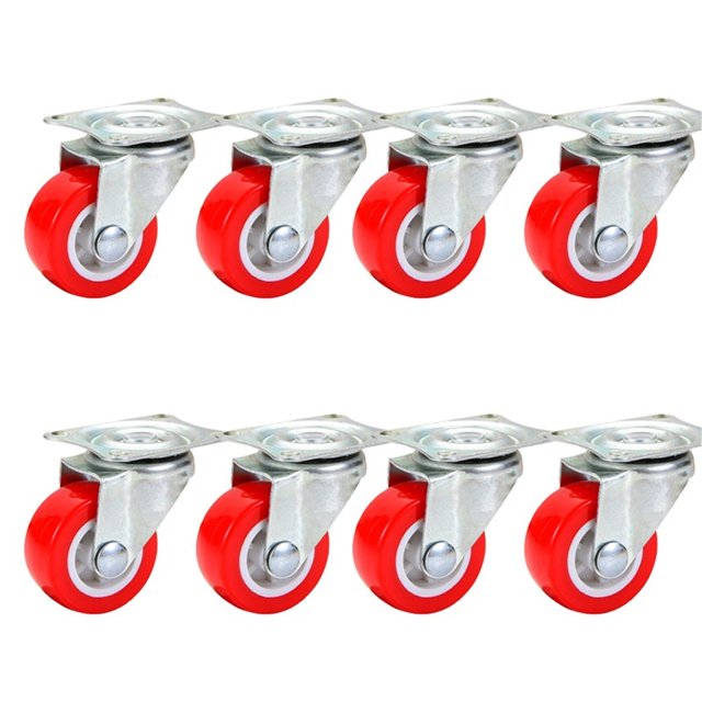 Furniture Casters 4/8PCS 1.5 Inches Wheels PVC 360°swivel Roller Wear Resistant Mute Moving For Trolley Platform Cart Accessory ,Superior Material