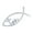 Silver, variant on 3D Car Fish Decal Sticker Automotive Fish Badge Christian Fish Emblems Sticker for Car Window Bumper
