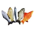 thumbnail image 3 of Juego de peces de juguete para gatos, pez de simulación de felpa con hierba gatera para morder, masticar y patear, 3 of 12