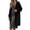 *Black, variant on ClodeEU Women's Solid Color Long Plush Open Front Knit Cardigan ,Oversized Drop Shoulder Casual Fall Winter Jacket ,Women's Plus L