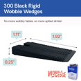 thumbnail image 3 of Cuñas de plástico Wobble Wobble, paquete de 300 unidades, negras, rígidas, multiusos, 3 of 9
