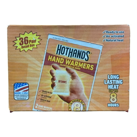 HotHands 8 Hour Air Activated Disposable Hand Warmers  36 Pair