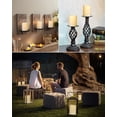 thumbnail image 3 of Outdoor Candles IP44 Waterproof Bright Flickering Battery Operated Flameless LED Pillar Candle with Remote Timer for Lantern Patio Garden Home Decor Party Wedding Decoration,3 Pack(4" H x 3"D), 3 of 7
