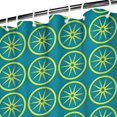 thumbnail image 3 of Yellow Lemon Fruit Slices Blue Pattern Shower Curtain 72"x72" ,Bathroom Decorative Shower Curtains Set with 12 Hooks,Modern Waterproof Washable Shower Curtain, 3 of 6