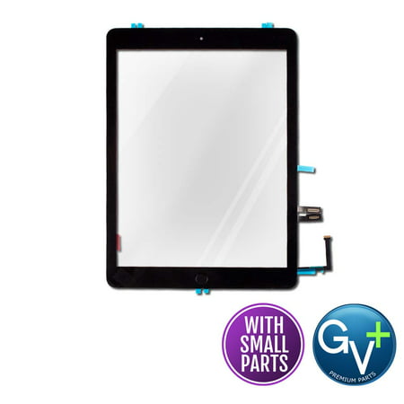 Touch Screen Digitizer with Small Parts Front Display Assembly for Black iPad 6 (2018) A1893, A1954 (9.7
