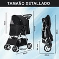thumbnail image 2 of Cochecito Plegable para Mascotas, Carro para Perros y Gatos con Ruedas 360°, Malla Transpirable, Diseño Portátil, Amortiguación y Freno, Espacio de Almacenamiento, 2 of 5