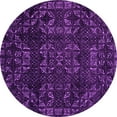 thumbnail image 1 of Ahgly Company Indoor Round Abstract Pink Modern Area Rugs, 6' Round, 1 of 4