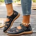thumbnail image 6 of YLOMAY Womens Sandals Closed Toe Leather Sandals Comfy Soft Sole Ankle Strap Hollow-Out Shoes Slippers Summer Casual Shoes Black, 6 of 7