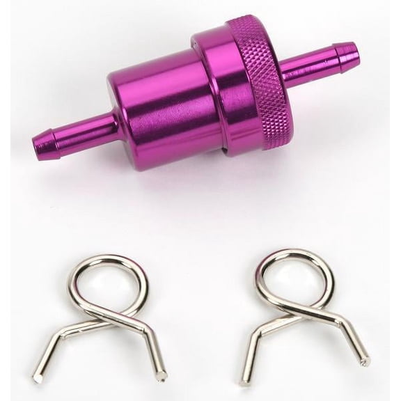 Emgo 14-34473 Aluminum Fuel Filter - 1/4in. - Purple Anodized