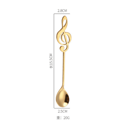 

Stainless Steel Musical Note Dessert Spoon Coffee Tea Coffee Spoon Tableware