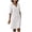 Z40White, variant on Boho Dresses for Women V-Neck 3/4 Sleeve Linen Shift Dress Loose Knee Length Casual Summer Tunic Dress Red 2XL
