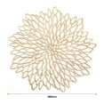 thumbnail image 5 of 6-Pack Gold PVC Placemats ,Reversible Hollow out Design Table Chargers for Dining Table Settings (15inch), 5 of 11