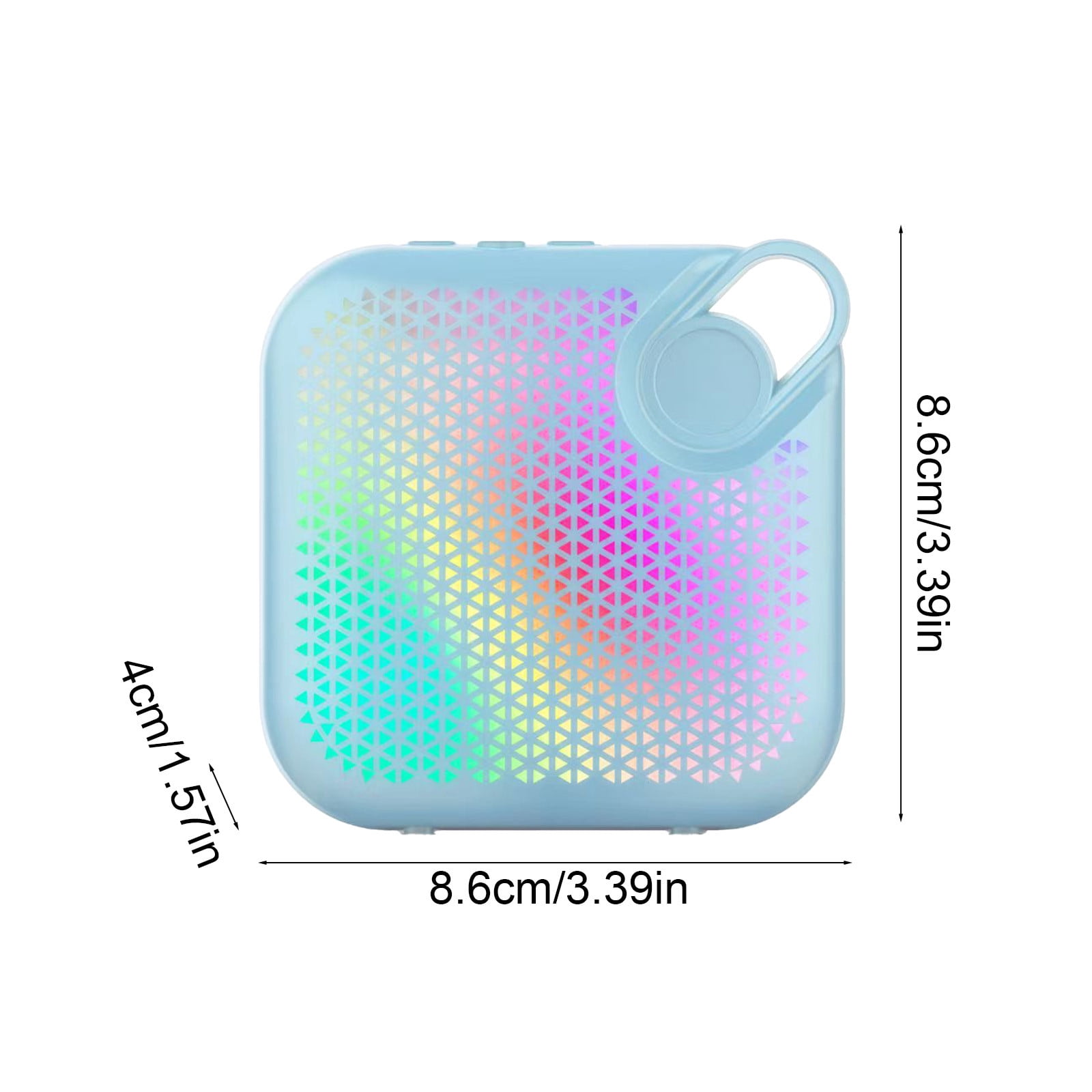 LACKUST RGB Bluetooth Speaker 5.3, Low Latency Wireless Desktop Speaker with Colorful LED Lights, Long Battery Life, Room-Filling Sound for Gaming/Party - Blue