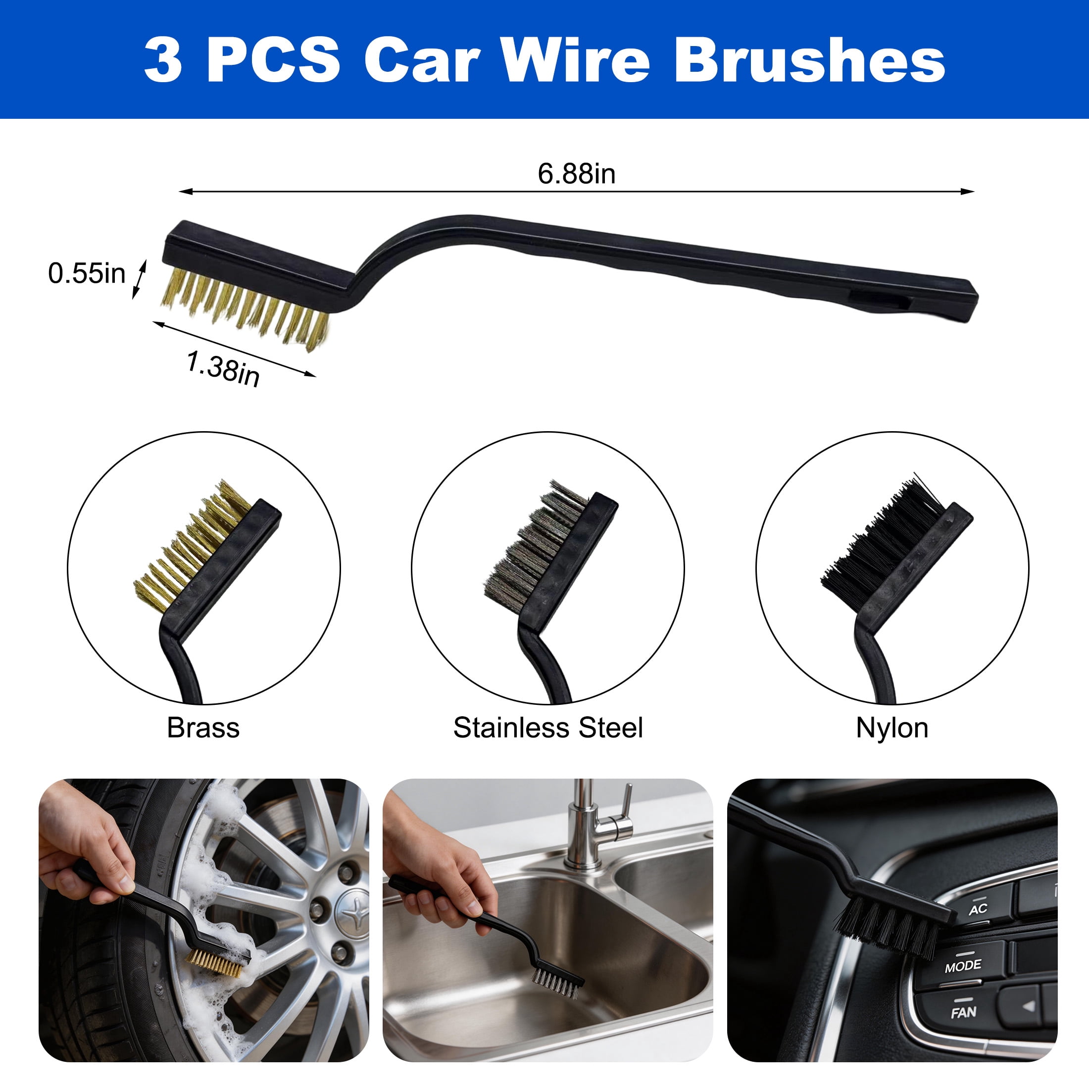 27Pcs Car Detailing Kit, Interior Car Cleaning Kits, Car Detailing Brushes Set, Drill Brush Set, Car Wash Kit, Car Accessories, Car Cleaning Supplies for Interior, Exterior, Wheels