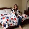 thumbnail image 1 of Independence Day Blanket Festive Flannel Blanket Soft Warm Throw Blanket For Home Sofa Bed Holiday Decoration, 1 of 9