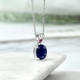 thumbnail image 4 of Gem Stone King 4.54 Ct Oval Blue Sapphire Red Ruby 925 Sterling Silver Pendant, 4 of 4