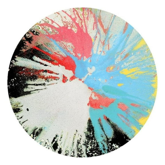 Giant Art 72x72 Spin Art 10 Fine Art Giant Canvas Print in Yellow