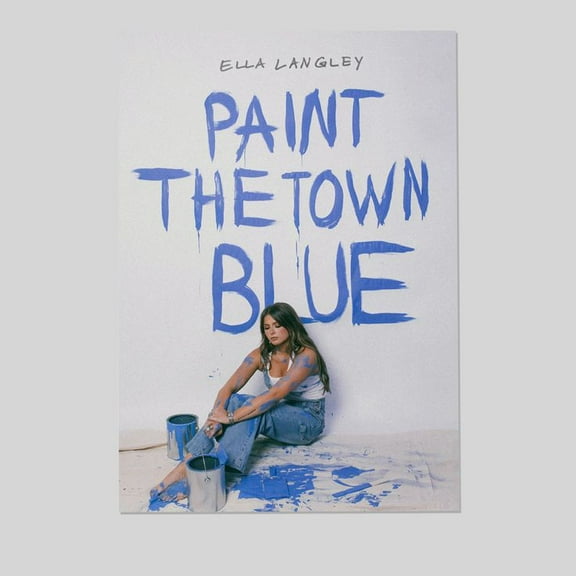 Ella Langley - Paint The Town Blue Canvas Poster Bedroom Decoration Landscape Office Size 24''x36'' -Gategoo