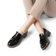 thumbnail image 6 of Women's Loafers Slip On Platform Chunky Penny Heeled Loafers Dressy and Work Shoes, 6 of 7