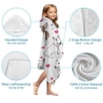thumbnail image 7 of Bull Terriers and Hearts Hooded Bath Towel，50"x30" for Ages 3 To 12 Kids, Quick Dry Lightweight Soft Microfiber Hood Beach Towel Cover Up for Kids, 7 of 7