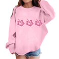 thumbnail image 1 of MEZZALL Chandail en Molleton Graphique pour Enfants Fille Col Rond Manches Longues Imprimé Fleuri, Rose, 10-11 Ans, 1 of 4