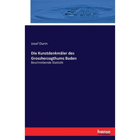 Die Kunstdenkm&auml;ler des Grossherzogthums Baden : Beschreibende Statistik (Paperback)