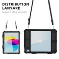 thumbnail image 5 of ELEHOLD Waterproof Rugged Case for iPad 10th Genetation 10.9" (2022) IP68 Underwater with Screen Protector Swivel Bracket Kickstand Pencil Holder Shoulder Strap Shockproof Dustproof Protective Case, 5 of 11
