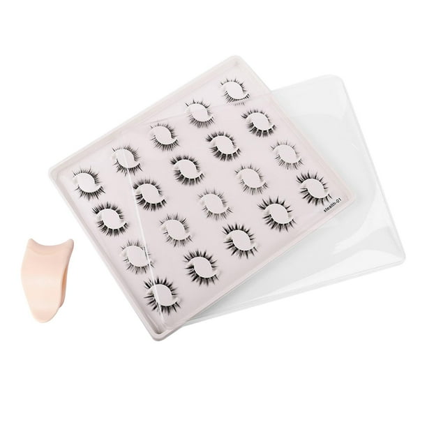 20 pares de pestañas postizas hechas a mano, extensiones de pestañas 3D naturales largas y cómodas, banda Invisible, pestañas artificiales suaves y Estilo A Sunnimix Pestañas postizas