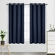 thumbnail image 3 of Cortinas opacas para dormitorio, con aislamiento térmico, cortinas y cortinas para ventana con ojales para sala de estar, gris oscuro, 2 paneles, 52 x 84 pulgadas, 3 of 5