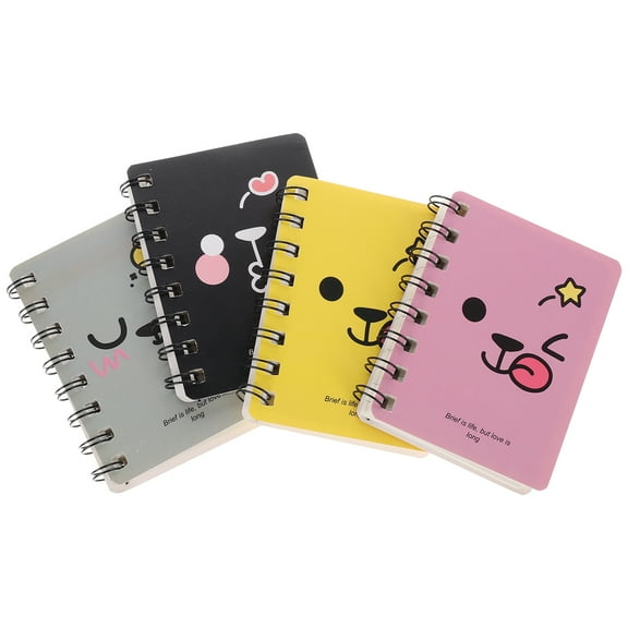4 Pcs Mini Spiral Memo Pad Portable Notepad Practical Notebook