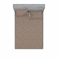 thumbnail image 2 of Ambesonne Leaves Fitted Sheet & Pillow Sham Set, Retro Fall Foliage, Twinxl, Multicolor, 2 of 3