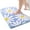 Blue, variant on EVNELE Blue Bathroom Rugs Cute Daisy Bath Mat White and Yellow Flower Decor Rug Non Slip Floor Carpet Microfiber Bathmat Super Absorbent Machine Washable Bathtub Mats for Shower (16x24 inch)