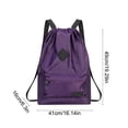 thumbnail image 2 of Drawstring Backpack Nylon Large Capacity, Lightweight Outdoor Sports Travel Backpack, Versatile Cinch Top Bag with Dry-Wet Separation for Swimming, Gym, Camping, and Hiking, 2 of 6